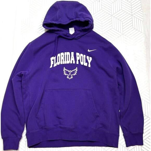 NIKE Size XL Purple FLORIDA POLY University Fleece Pullover Sweatshirt Hoodie c - Picture 7 of 7